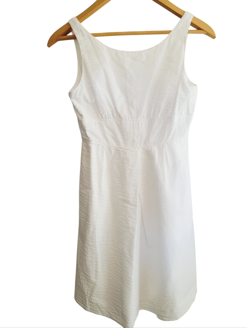 J. Crew white cotton seersucker dress 8p - Picture 2 of 12